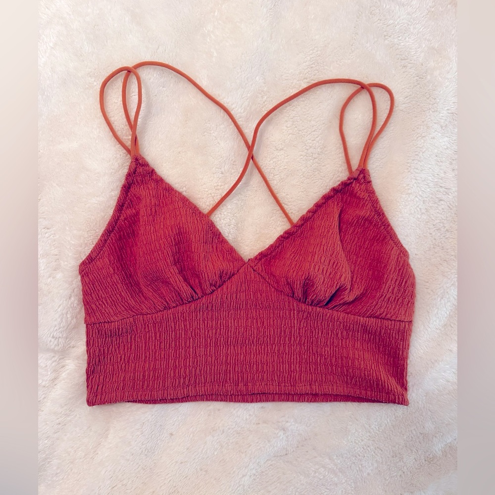 Free People Coral Crop Tank Top - S